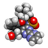 Bosentan hypertension drug molecule