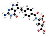 Pemetrexed lung cancer drug molecule