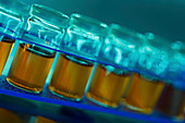 Liquid in glass vials