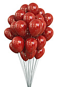 Red balloons,illustration