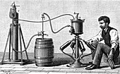 Distillery worker,illustration