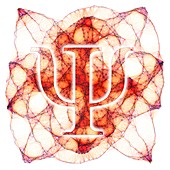 Psi symbol and artwork of a wavefunction