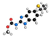Albendazole anthelmintic drug molecule