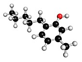 Amylmetacresol antiseptic drug molecule