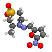 Nifurtimox antiparasitic drug molecule