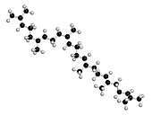 Squalene natural hydrocarbon molecule