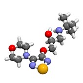 Timolol beta-adrenergic drug molecule