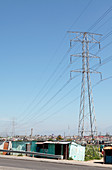 Electricity pylons,Cape Town