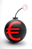 Bomb with Euro symbol