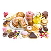 Selection of sweet foods