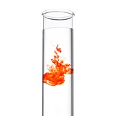 Red liquid in a test tube