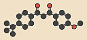 Avobenzone sunscreen molecule