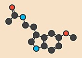 Melatonin hormone molecule