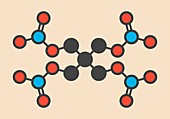Pentaerythritol tetranitrate molecule