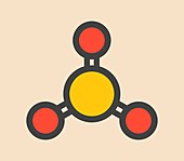 Sulfur trioxide pollutant molecule