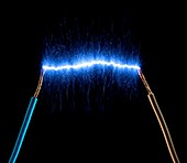 Wires connected by blue sparks