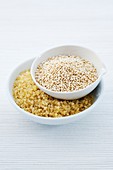 Bulgur wheat and Quinoa seeds