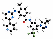 Nilotinib cancer drug molecule