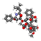 Cabazitaxel cancer drug molecule