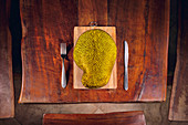 Jackfruit on table