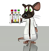 Laboratory mouse,conceptual artwork