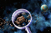 Alien microbes on meteorites