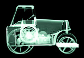 Toy tin tractor,X-ray