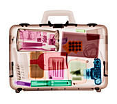 Suitcase,coloured X-ray