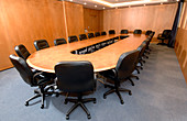 Meeting room table and chairs