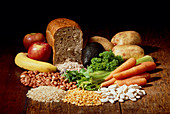 Collection of high fibre foods