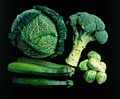 Green vegetable selection