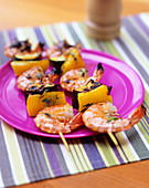 Prawn kebabs