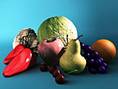 Assortment of fruit and vegetables