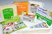 Selection of vegetarian cheeses
