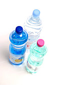 Bottles of mineral water