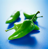Green chilli peppers