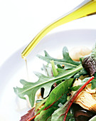 Green salad and olive oil