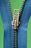 Close-up of a zip fastener