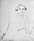 Drawing of Elizabeth Blackwell,British doctor