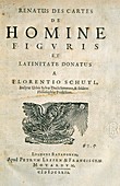 Cover of Descartes' physiology book De Homine