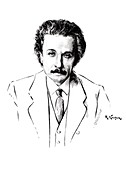 Albert Einstein,after a portrait by Kastor
