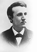 Portrait of Thomas Edison aged 24