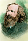 Colour portrait of Dmitri Mendeleev