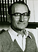 Portrait of molecular biologist,Cesar Milstein