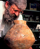 Patrick McGovern & a jar which held ancient wine