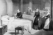 Florence Nightingale in a military hospital