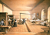 Florence Nightingale in a hospital