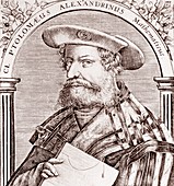 Portrait of the Greek astronomer C. Ptolemy