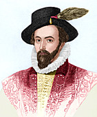 Sir Walter Raleigh ,English explorer