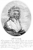 Mrs Sage,first English female aeronaut